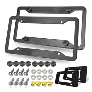 Cadre de plaque d'immatriculation de moto personnalisé de haute qualité argent noir chrome cadre de plaque d'immatriculation logo personnalisé - Product Image 2