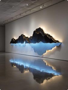 Écran LED transparent couleur argent, montage mural, installation fixe en intérieur, écran Full HD - Product Image 1