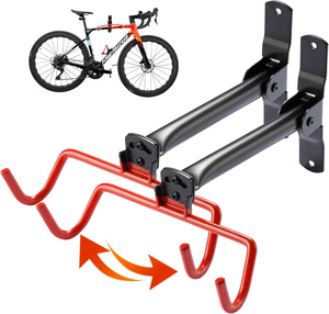 Home Bike Hanger supporto a parete portabiciclette per <span class=keywords><strong>doppio</strong></span> portabiciclette <span class=keywords><strong>da</strong></span> parete con attacco ribaltabile per sistema di stoccaggio per Garage e capannone - Product Image 1