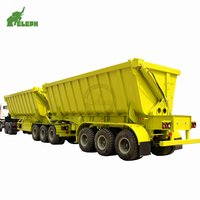 Truk Pengangkut Kargo Trailer Ganda dengan Sistem Inter Link dan Sistem Tipping Samping