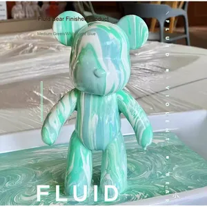 Fait à la main bricolage blanc embryon conception résine ours ornement Internet célébrité fluide <span class=keywords><strong>violent</strong></span> ours boutique étals en gros - Product Image 4