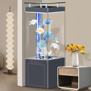 Acuarios acrílicos cuadrados grandes y medianos personalizados de fábrica con gabinete inferior, pecera decorativa y accesorios de vidrio - Product Image 1