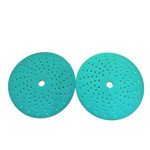 100 disques abrasifs de 6 pouces, à usage humide et sec, à dos en film, verts, auto-agrippants, sans poussière, pour <span class=keywords><strong>ponceuse</strong></span> <span class=keywords><strong>orbitale</strong></span> aléatoire, pour peinture automobile - Product Image 3