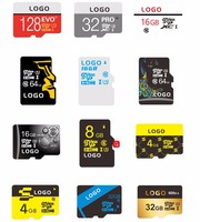 Precio al por Mayor, Tarjeta Micro TF de Plástico Neutral de 2GB-128GB, Negra, Velocidad U3, Logotipo Personalizado, Almacenamiento para Tablet PC