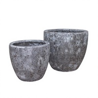 Pots de fleurs en céramique artisanaux du Vietnam pour la décoration de jardin et de maison, pots écologiques avec trou de drainage, emballage personnalisé