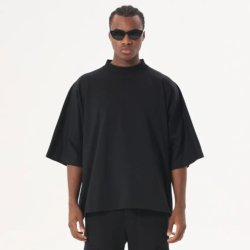 New fashion loose 100% cotton boxy fit t shirt custom brand logo mens oversize tshirt