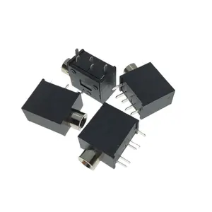 Conector de auriculares estéreo de 2,5mm hembra 5 pines DIP PCB montaje Audio enchufe conector de teléfono