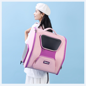 Mochila transportadora para gatos con ventana de malla, transpirable, portátil, ajustable, con cierre de cremallera, para gatos, uso en todas las estaciones - Product Image 5