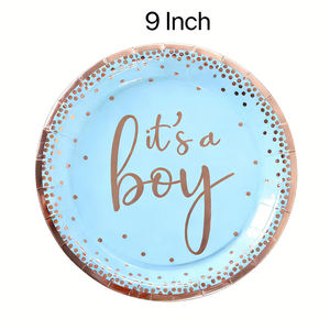 Vaisselle jetable en papier personnalisée de bonne qualité, portable et durable, pour la décoration de fête, ensemble d'<span class=keywords><strong>anniversaire</strong></span> - Product Image 3