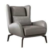 Fauteuil de salon moderne à dossier haut, confortable, en PU et éponge, faible MOQ, direct usine