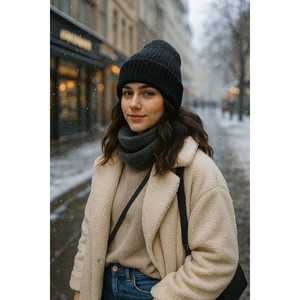 Women's Basic <b>White</b> <b>Wool</b> Beanie BERE1141 Elegant Bonnet Accessory - Product Image 1