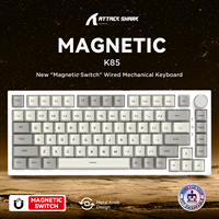 Attack Shark K85 Esports Magnetic Shaft Gamer PBT Key Cap RT Mode 82 Key RGB Adjustable Key Path Gaming Mechanical Keyboard