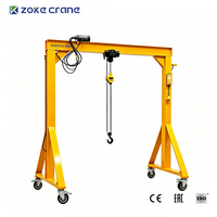 Grue portique manuelle légère à hauteur réglable de 3,0 à 4,2 m, capacité 3 tonnes (6600 lb), idéale pour le levage de moules d'atelier et de dalles de marbre – Vente directe usine