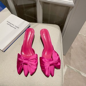 Sandales décontractées noires pour femmes printemps-automne 2025, antidérapantes, à talon haut et bout pointu, tendance et respirantes - Product Image 2