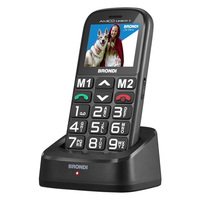 AMICO Unico+ Dual SIM Black 2G GPRS 2-inch TFT Display USB Type-C Bar Cell Phone 10282030