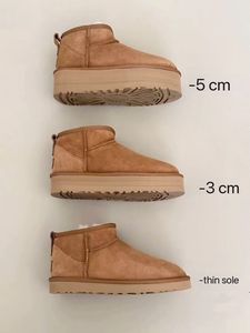 Bottines en laine de mouton de haute qualité pour femmes, 5CM SNOW WINTER Tazz/MINI/MEL, classiques, chaudes, douces et confortables, chaussures d'automne/d'hiver - Product Image 6