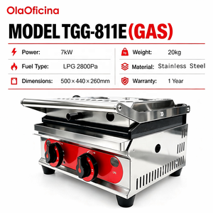 <span class=keywords><strong>Grill</strong></span> à contact au <span class=keywords><strong>gaz</strong></span> commercial TGG-811E, presse à <span class=keywords><strong>panini</strong></span> en acier inoxydable, machine à sandwichs pour restaurant et cuisine - Product Image 2