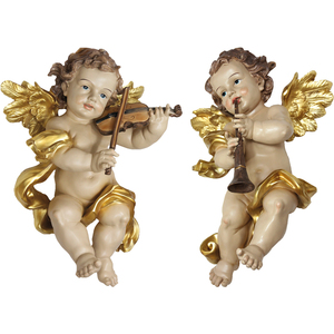 ตุ๊กตาเทวดาผู้พิทักษ์ในชุดทอง2ชิ้นความสูง44ซม. สำหรับคริสต์มาสและของเล่น-9006935104721 - Product Image 1