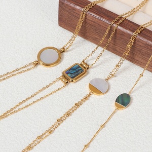 Pulsera Unisex de Estilo Vintage con Dije de Concha y Colgante de Acero Inoxidable Chapado en Oro de 18K, Regalos de Boda, Joyería de Nuevo Diseño - Product Image 4