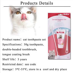Fabricant chinois Shopify, ensemble de dentifrice pour animaux de compagnie à la saveur de <span class=keywords><strong>fromage</strong></span>, 2 brosses à dents pour chats - Product Image 4