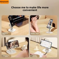 Support de téléphone portable universel pliable et réglable à double axe en métal, rotatif à 360 degrés, portable, pour bureau – Meilleure vente