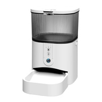 Distributeur automatique intelligent de nourriture pour chiens et chats avec double grande capacité, Wi-Fi, minuterie et caméra intégrées