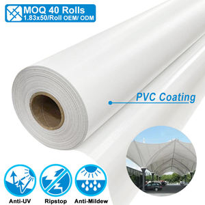 Rotolo di Telone Lona in <span class=keywords><strong>PVC</strong></span> Ignifugo da 650 gr/mq, Materiale Anti-UV per Tende, Telo Cerato in <span class=keywords><strong>PVC</strong></span>, Telone Rivestito in <span class=keywords><strong>PVC</strong></span> Laccato PVDF per Tende - Product Image 1