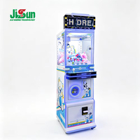 Machine à griffes LED Flash Arcade avec accepteur de billets, personnalisable en métal et plastique pour parcs de trampolines