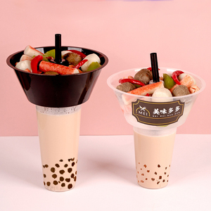 <span class=keywords><strong>Portabicchieri</strong></span> in PP personalizzabile per hot pot, tè al latte e gelato in polvere - Stampa personalizzata, usa e getta - Product Image 4