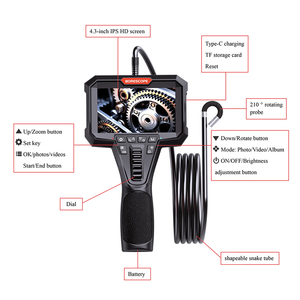 Xách tay borescope kiểm tra máy ảnh Wifi Video nội soi cho xe kiểm tra videoscope Camera cống máy ảnh - Product Image 3