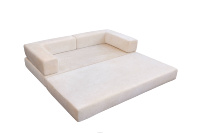 Canapé-lit modulaire double pour salon, personnalisable, confort en mousse
