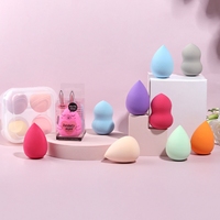 Nouveaux styles d'éponges de maquillage sans latex, pour usage humide et sec, ensembles d'éponges de beauté, marque privée, écologiques, avec logo