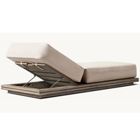 Haute qualité piscine plage daybed cadre en aluminium meubles hôtel jardin utiliser chaise longue simple chaise longue
