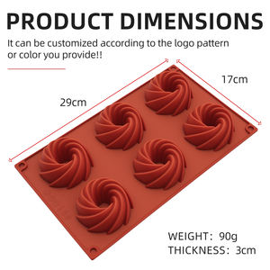 Mini moule à gâteau en silicone cannelé 6 cavités moule à gâteau antiadhésif moule <span class=keywords><strong>de</strong></span> cuisson en silicone pour beignets gelées <span class=keywords><strong>de</strong></span> pain <span class=keywords><strong>de</strong></span> maïs - Product Image 2