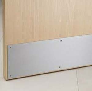 RHETECH Plaque de coup de pied de porte résidentielle en acier inoxydable 304 Plaque de signalisation de 8 pouces Calibre 20 Plaque de coup de pied de porte 35-45mm - Product Image 5