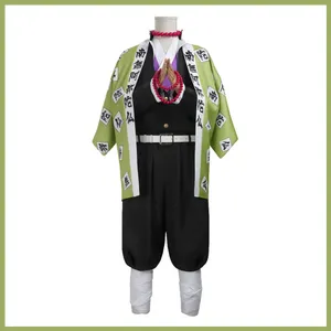 Disfraz de <span class=keywords><strong>Cosplay</strong></span> de Anime Himejima Gyomei, Estampado de Monje, Túnica Exterior, Peluca, Uniforme de Equipo, Pulseras, Traje de Halloween para Hombre - Product Image 3