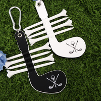 Porte-tee de golf en cuir PU de qualité supérieure avec clip ceinture – Organisateur portable pour tee de golf – Accessoire de golf pour un rangement facile des tee
