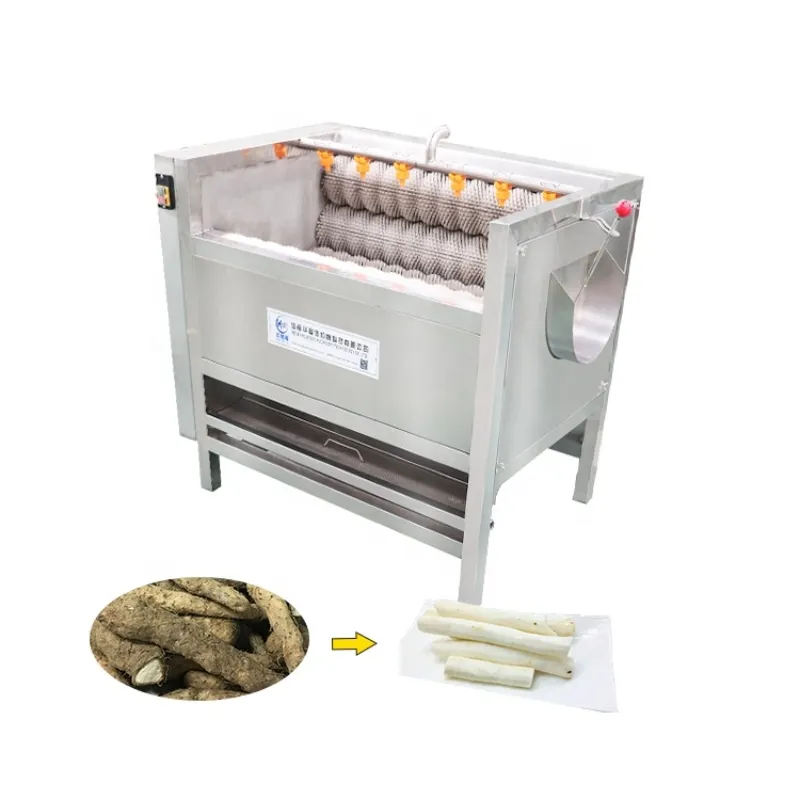 Automatic Potato Washing and Peeling Equipment Potato Surface Removed Machine