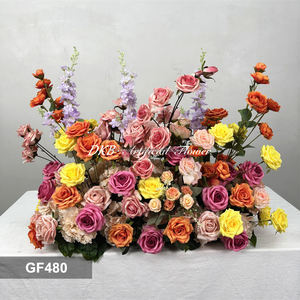 DKB Hot Sale Spring Summer Luxury Pink Colorful Flowers Floor Flower Runner for Wedding Stage Aisle Arrangement Decor - Product Image 3