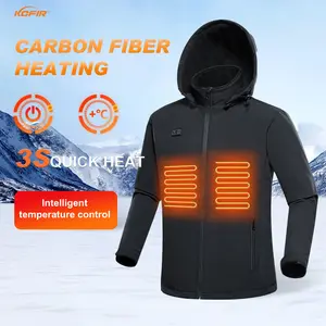 Felpa con batteria USB intelligente invernale Unisex giacca riscaldata termica elettrica autoriscaldante con felpa con cappuccio