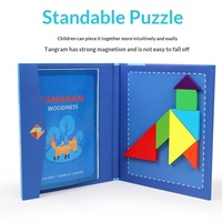 Juguetes Montessori, Libro de Tangram, Rompecabezas de Madera, Juego de Combinación de Formas para Niños, Juego Educativo para Niños y Niñas