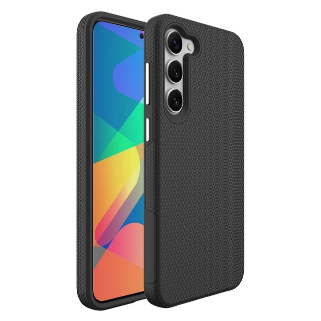 Silicone + Acrylic Mobile Phone Case for Samsung Galaxy S22 S21 S23 Note 20 Ultra S23 Plus Transparent Shockproof Cover Coque
