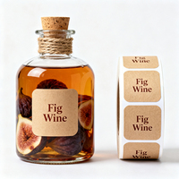 Étiquettes personnalisées en BOPP noir mat de qualité supérieure pour l'emballage de bouteilles de vodka, de whisky, de vins et de bières de distilleries, de vignobles et de brasseries