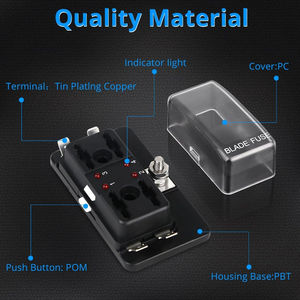 <span class=keywords><strong>12V</strong></span> 24V 32V 4 voies boîte à fusibles Type de broche lame <span class=keywords><strong>porte</strong></span>-<span class=keywords><strong>fusible</strong></span> 4 voies bloc de fusibles avec LED pour voiture bateau Marine - Product Image 4