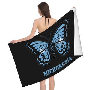 OEM Lila Hibiskus Strandtuch Weicher Einteiliger Strandüberwurf Lavalava Maßgefertigtes Langes Blanko-Mode-Sarong-Kleid Deckentuch - Product Image 6
