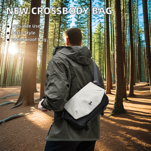 Vintage Style Oxford Sport Ride Messenger <strong>Bag</strong> for <strong>Men</strong> Customized Logo Polyester Material with Zipper Closure for Tourist Commute - Product Image 2