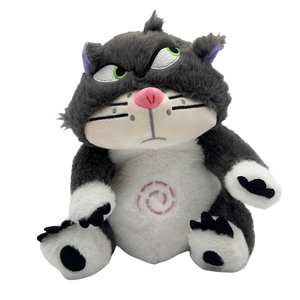 Bambola <span class=keywords><strong>di</strong></span> peluche transfrontaliera a tema gatto Lucifer con <span class=keywords><strong>occhi</strong></span> obliqui e effetto respirazione, modello Stitch, per bambini dai 14 anni in su, con funzione musicale e comfort, imbottitura in cotone PP, calda e accogliente - Product Image 2