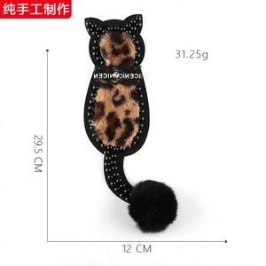 2021 NEW Design Fashion Garment Accessories Imitation Cat Applique Pearl Lace Decorate Cat Back Patch - Product Image 5