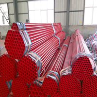 Tubes de peinture rouge de vente chaude tuyau d'acier automatique de système de gicleurs d'incendie Q235 ASTM A795 tuyau d'acier enduit de poudre rouge lutte contre l'incendie