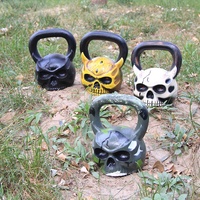 Nouvelle Arrivée taille réglable noyau de fer motif gravé skullmonster kettlebell